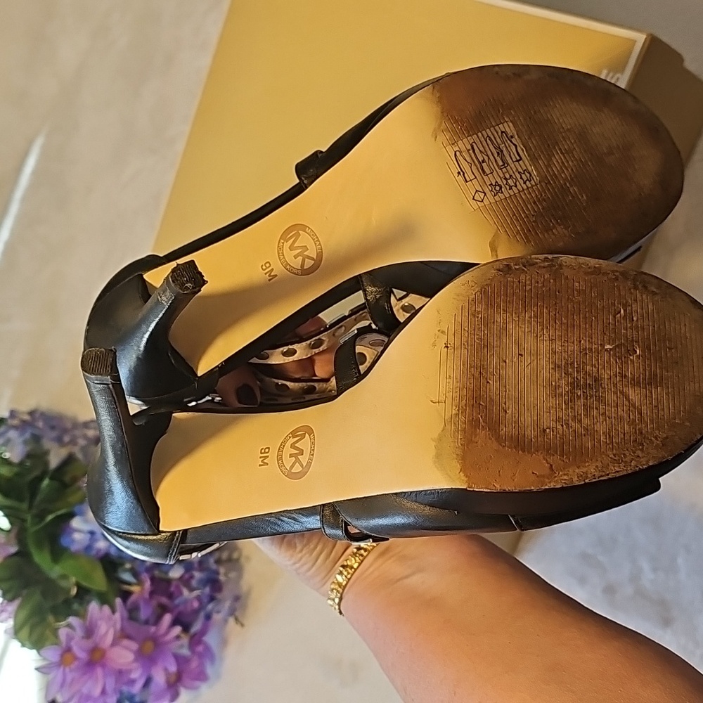 Michael Kors Chantalle Open Toe Studded Heels - Picture 6 of 7